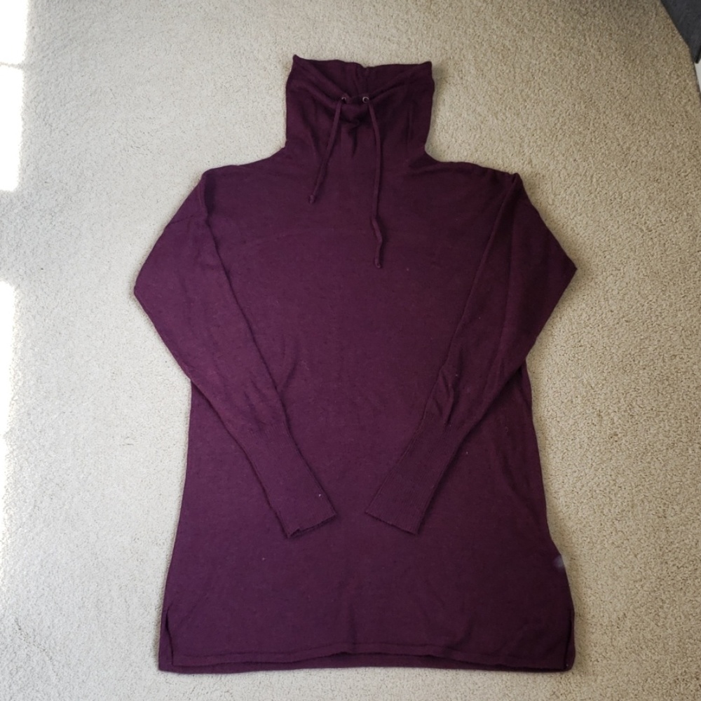 Tunic length lightweight sweater